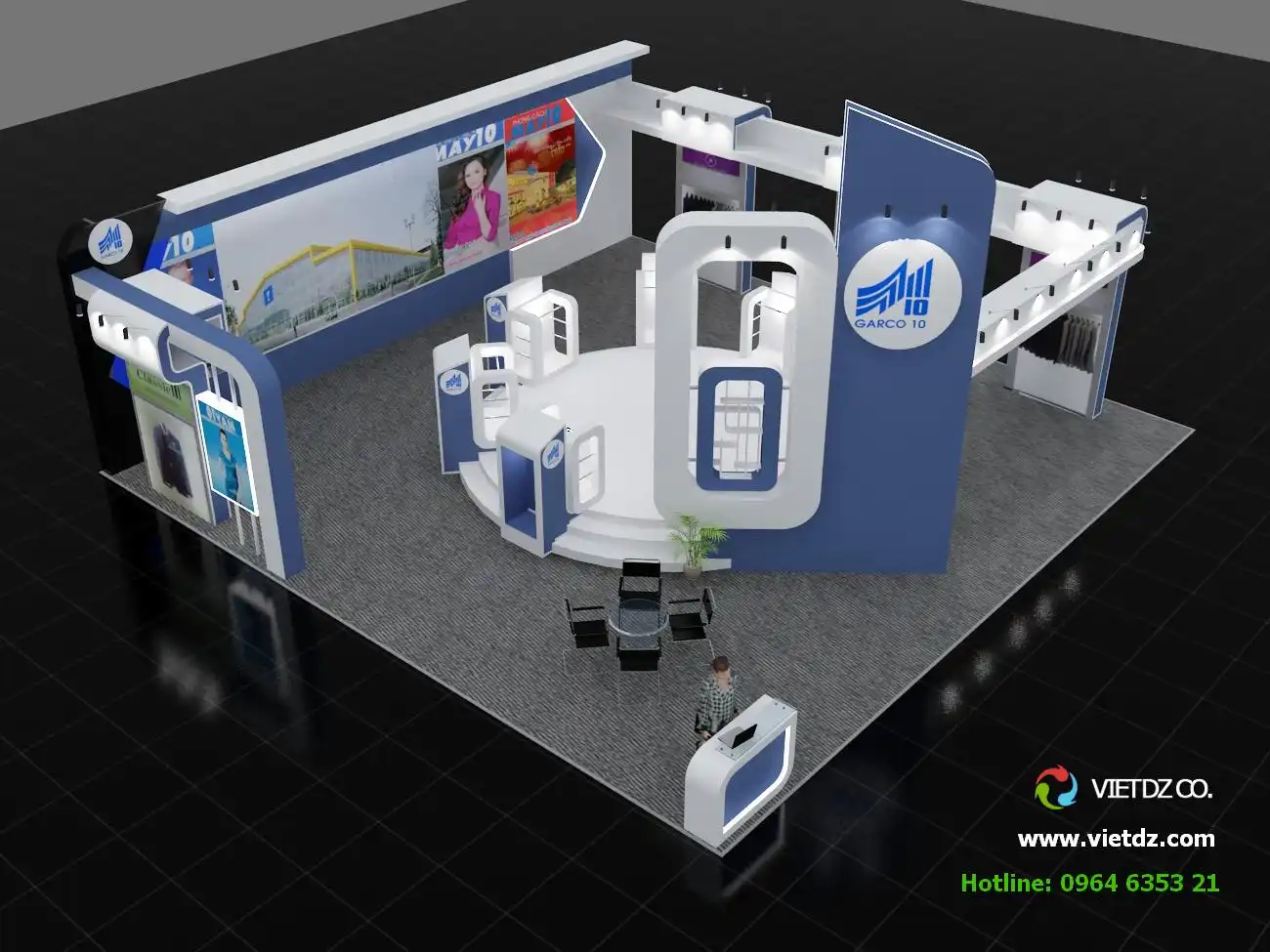 Thiết kế thi công gian hàng đẹp hội chợ du lịch VITM Hà Nội 2020