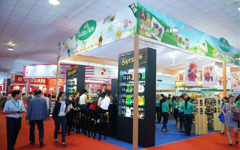 Thiết kế thi công gian hàng Vietfood &amp; Beverage ProPack Hanoi 2018 - Triển lãm Quốc tế chuyên ngành Thực phẩm – Đồ uống &amp; Thiết bị Công nghệ chế biến, bao bì thực phẩm và đồ uống