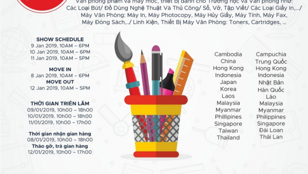 Triển lãm về Văn phòng phẩm và trang thiết bị Trường Học, Văn phòng lần thứ nhất năm 2019 - SCOFEX VIETNAM 2019