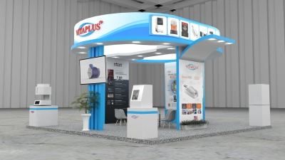 Thiết kế gian hàng hội nghị triển lãm Răng Hàm Mặt Haidec 2024 tại Hà Nội - Gian hàng Vitaplus