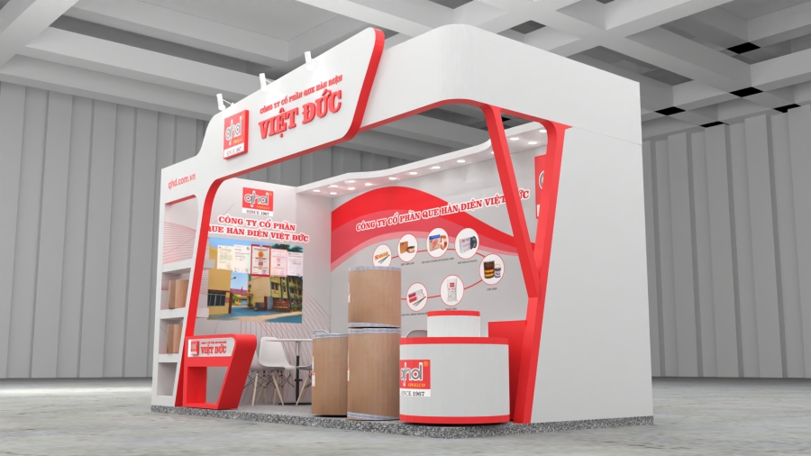 Thiết kế thi công gian hàng triển lãm Vietnam Metal & Weld 2024 ✔️ Gian hàng Việt Đức