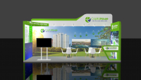 Thiết kế gian hàng Captital House - Tuần lễ công trình xanh Việt Nam 2020 tại intercontinental Keangnam 72