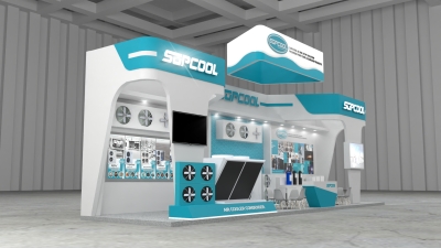 Thiết kế thi công triển lãm Vietfish - Gian hàng Supcool