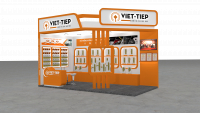 Thiết kế thi công gian hàng Khóa Việt Tiệp tại triển lãm Vietbuild Cần Thơ