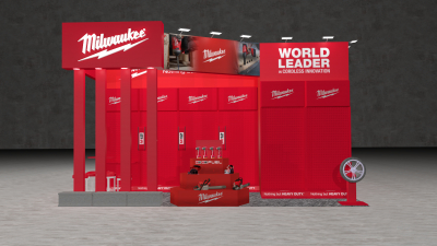 Thiết kế gian hàng triển lãm Vietbuild 2021 tại Hà Nội - Gian hàng Milwaukee